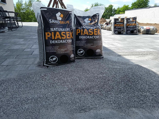 Suchy Płukany Piasek Granitowy Fuga Zasypka Ciemny 0-1mm