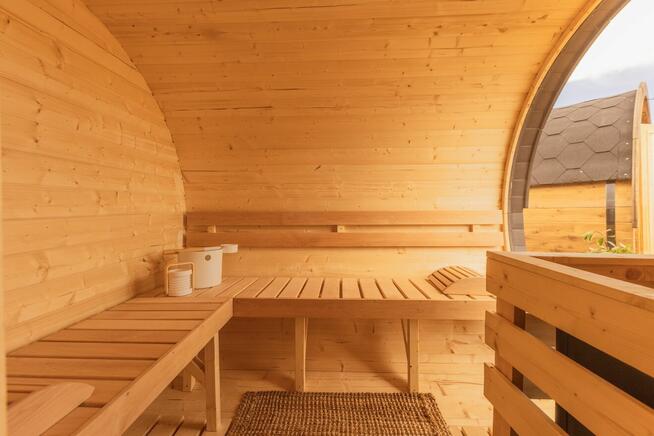 SAUNA FIŃSKA OGRODOWA BECZKA OWALNA LUKSUSOWA