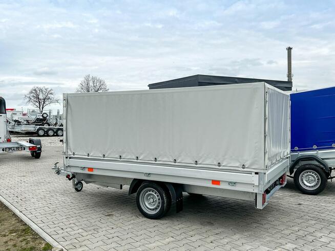 przyczepa z plandeką burty aluminiowe lekka kat b towarowa
