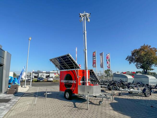Przyczepa do monitoringu do ochrony kontener z kamerami