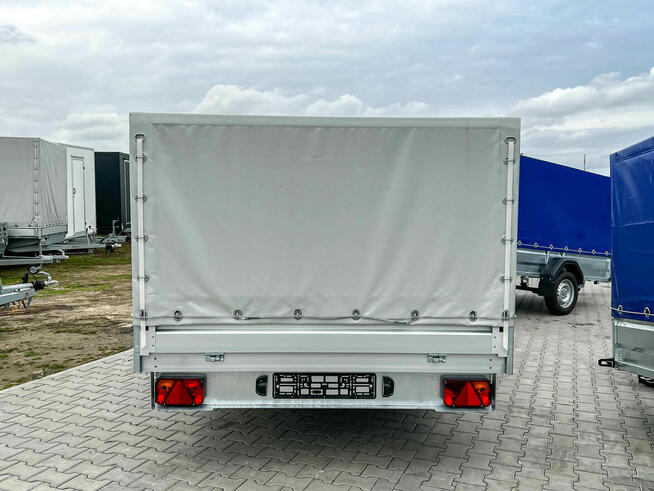 przyczepa z plandeką burty aluminiowe lekka kat b towarowa