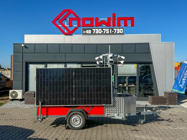 Przyczepa do monitoringu do ochrony kontener z kamerami