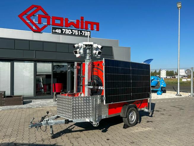 Przyczepa do monitoringu do ochrony kontener z kamerami