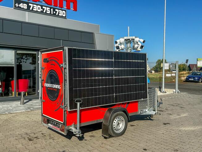 Przyczepa do monitoringu do ochrony kontener z kamerami