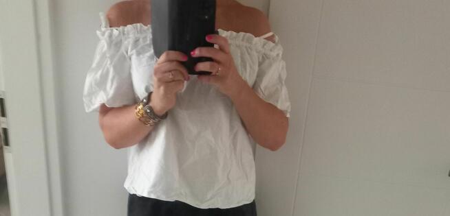 Biała bluzeczka bez ramiączek Hiszpanka