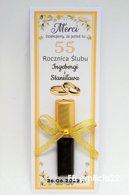 Merci podziękowania dla gości z okazji rocznicy ślubu