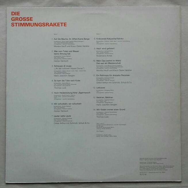 Składanka różnych Niemieckich hitów, winyl 1977 r.