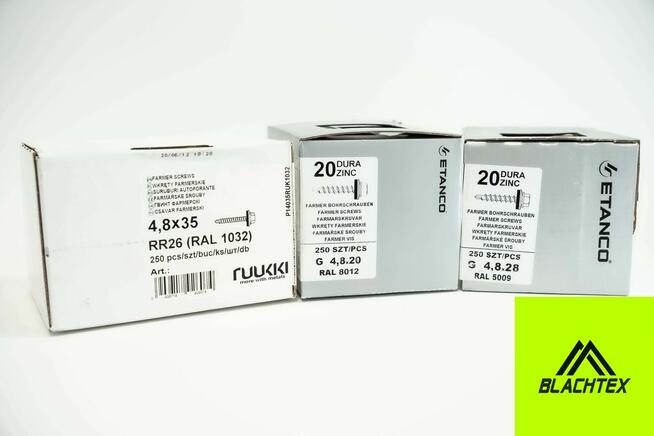 WKRĘT WKRĘTY FARMERSKIE 4,8 x 20mm 28mm 35mm 50mm 60mm TANI