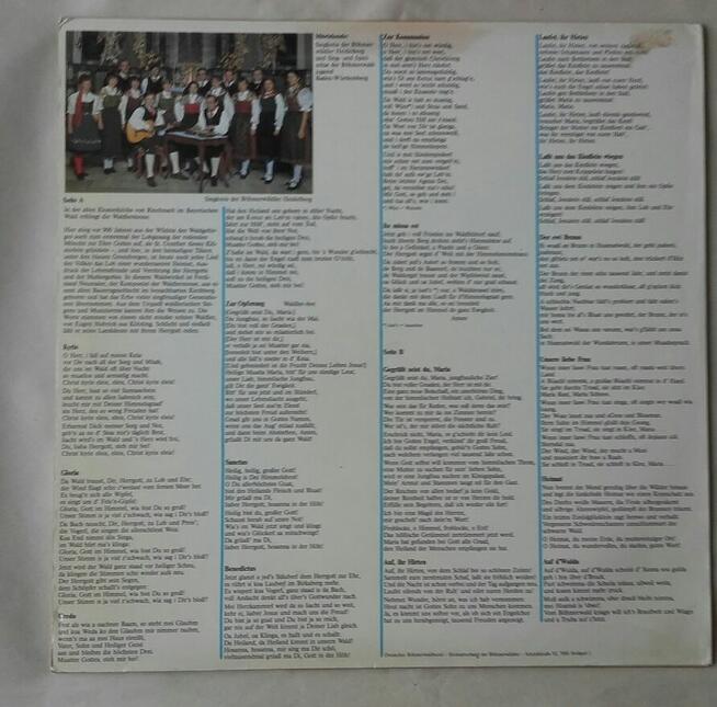 Pieśni Lasu Czeskiego, winyl 1980 r.