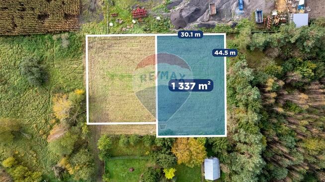 Działka o pow. 1337 m2 w zielonej części Sianowa!