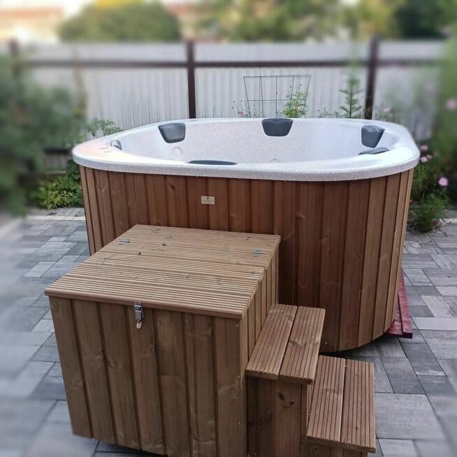 Balia ogrodowa elektryczna/ jacuzzi / akryl / thermowood