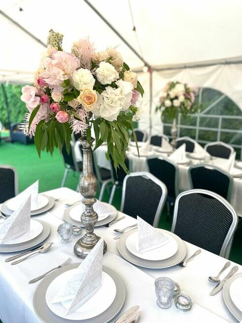 Wypożyczalnia Naczynia, stoły, krzesła, fontanna czekoladowa