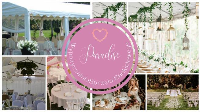 Wypożyczalnia Naczynia, stoły, krzesła, fontanna czekoladowa