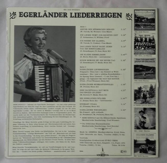 Taniec i pieśni z Egerlandu, winyl 1983 r.