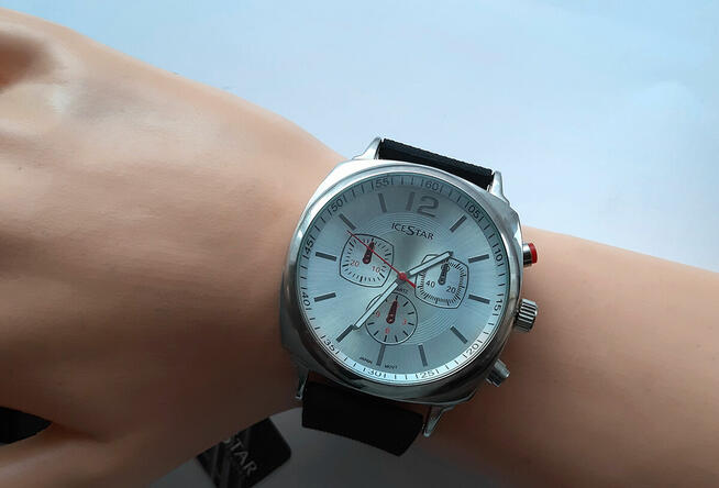 Nowy męski zegarek IceStar, duża koperta. Z pudełkiem prezen