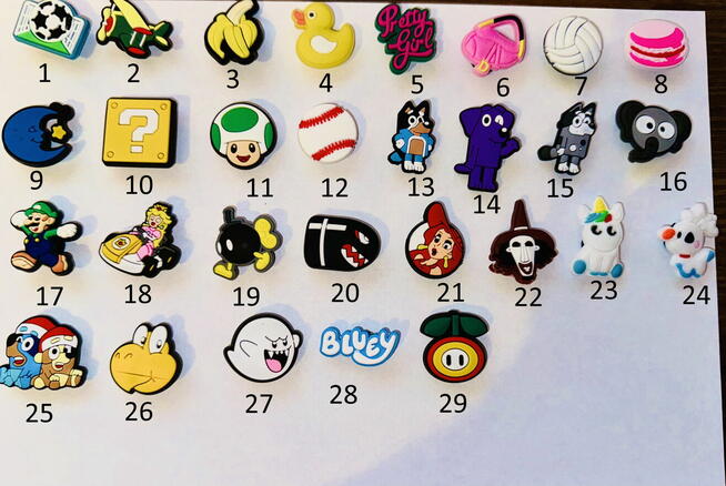 PRZYPINKI DO CROCS, PINY, CHARMSY, DUŻY WYBÓR!