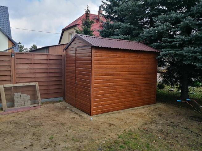 Garaż blaszany 2 x 3 m,dwuspadowy, drewnopodobny,producent