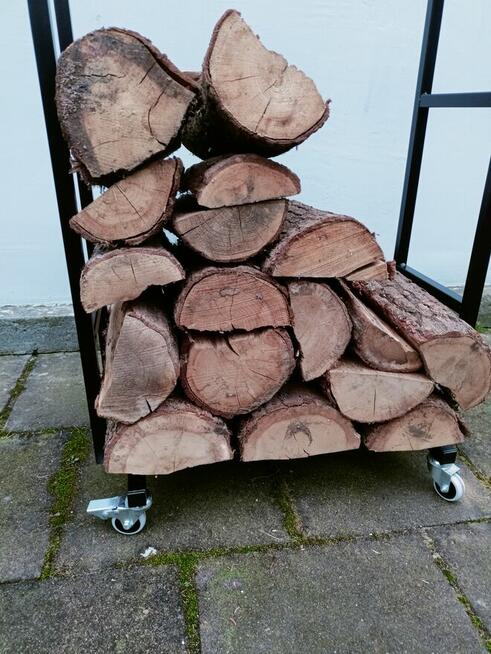 Duży stalowy kosz na Drewno Kominkowe LOFT