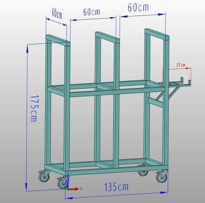 Stojak na koła opony stelaż na kółkach do garażu