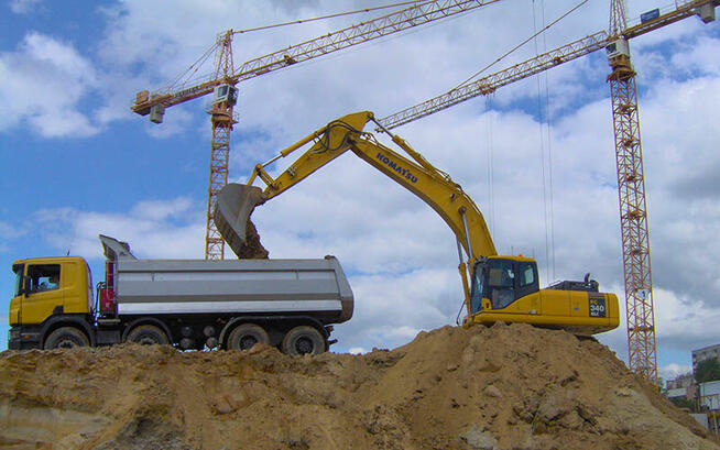 Roboty ziemne, prace rozbiórkowe, transport, ziemia, piasek