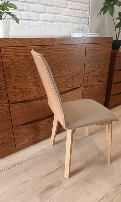 Krzesła dębowe tapicerowane lite drewno JNP NOWAK