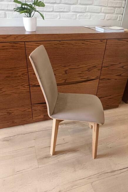 Krzesła dębowe tapicerowane lite drewno JNP NOWAK