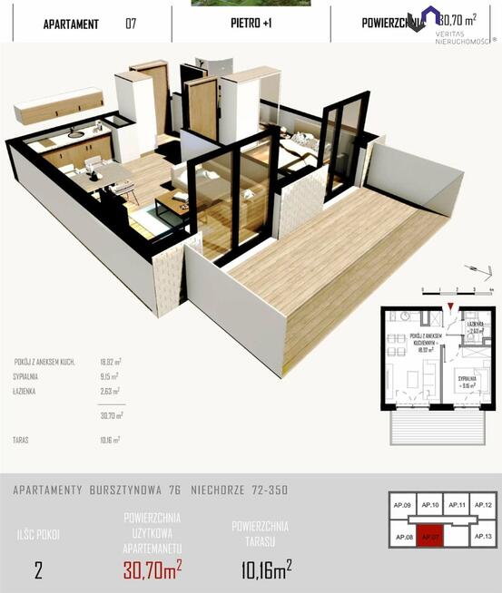 Mieszkanie Niechorze gm. Rewal, Bursztynowa