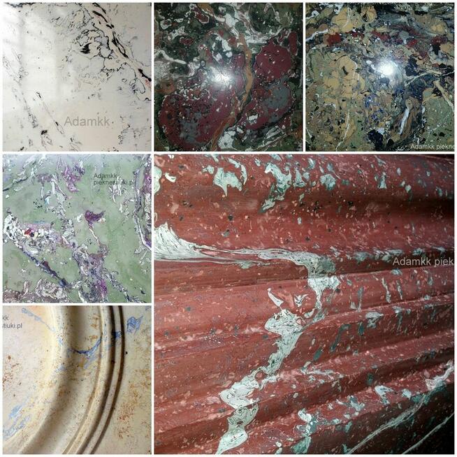 Szlachetne wyprawy ścienne imitujące marmur, granit.