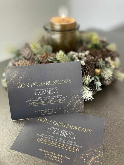 Bon podarunkowy Myneuro Clinic masaż leczniczy.