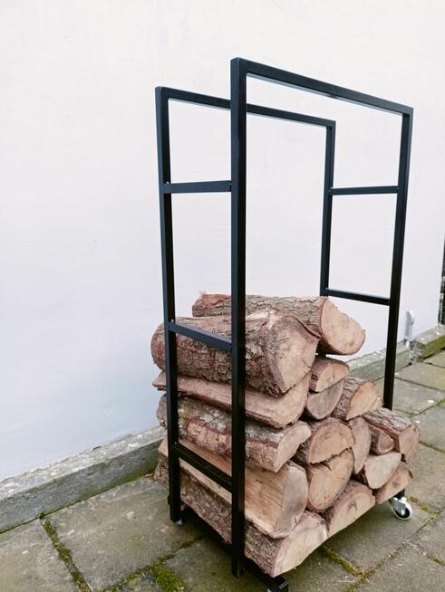 Duży stalowy kosz na Drewno Kominkowe LOFT