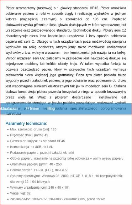 PLOTER SZEROKOFORMATOWY