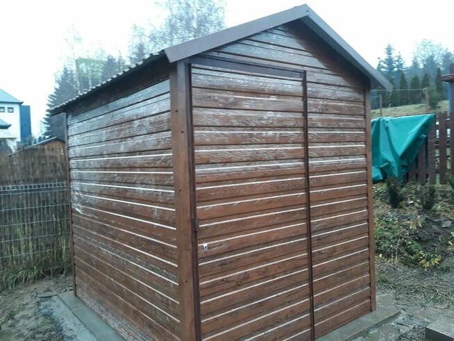 Garaż blaszany 2 x 3 m,dwuspadowy, drewnopodobny,producent