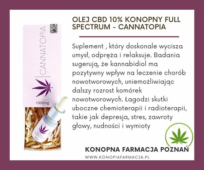 Olejek CBD 10% Cannatopia - naturalny suplement diety