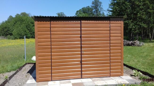 Garaż blaszany 2 x 3 m,dwuspadowy, drewnopodobny,producent