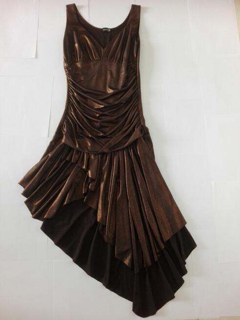 Oryginalna asymetryczna sukienka na wesele/sylwester