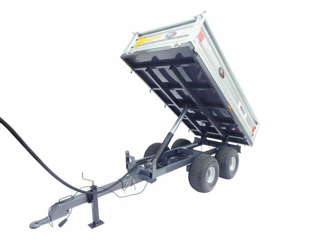 Przyczepa jednoosiowa rolnicza 4T +kiper do traktorka japońs