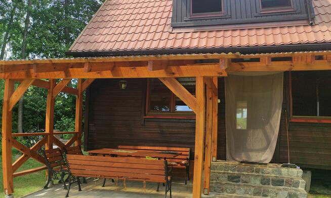 MAZURY drewniana chatka domek letniskowy nad jeziorem