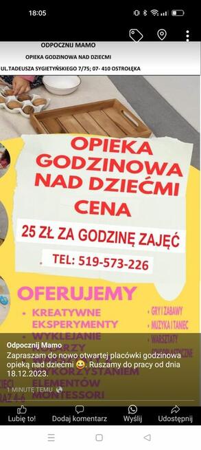 Opieka godzinowa nad dziećmi