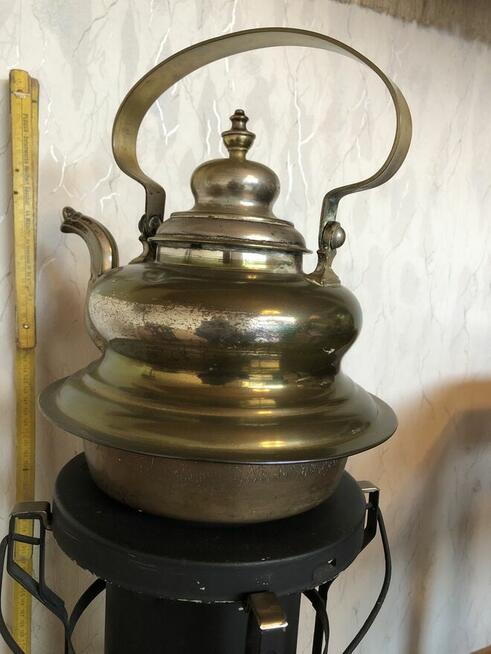 Samowar piecyk angielski czajnik mosiezny