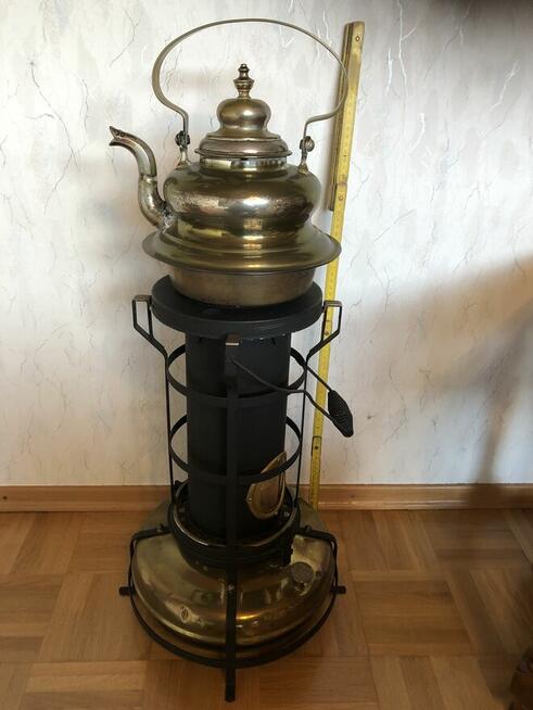 Samowar piecyk angielski czajnik mosiezny