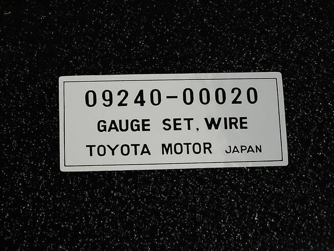 Zestaw mierników przewodów silnika TOYOTA, oryginalny OEM 09