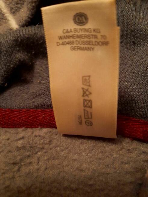Bluza polarowa z kapturem C&A szara 146