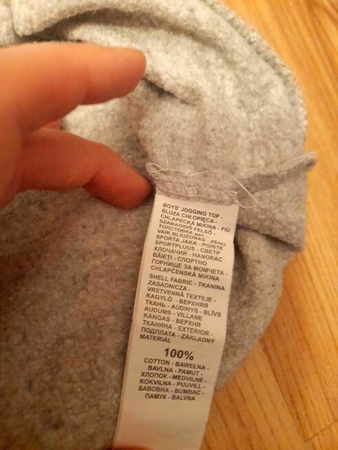 Bluza z kapturem Reserved szara bawełna 164