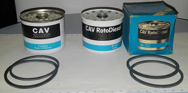 Lucas CAV 296 filter filtr paliwa diesel oryginał 2 sztuki
