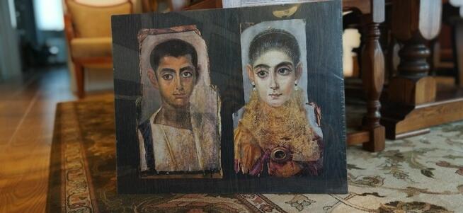 Papirusy przywiezione z Egiptu. Portrety z Fajum.