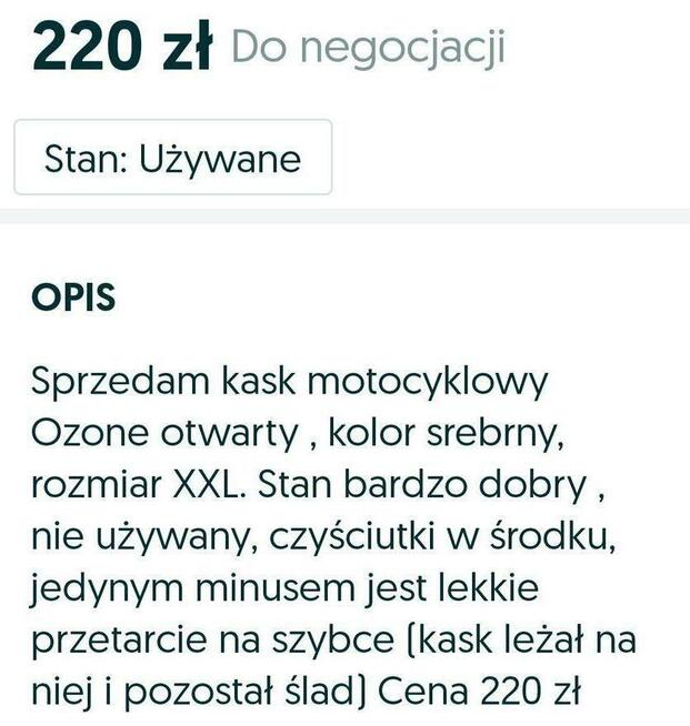 Kask motocyklowy Ozone