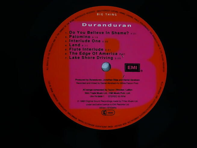 Duran Duran – Big Thing winyl LP 1988 r.