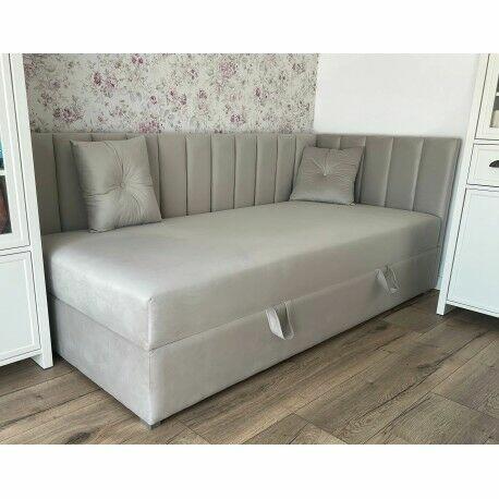 MILO łóżko 110/200cm z zagłowiem narożnym i panelem bocznym