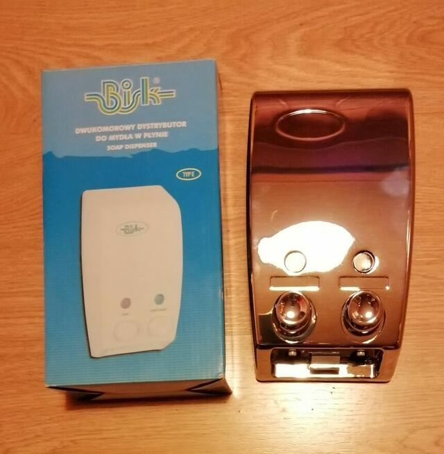 Nowy, naścienny ręczny dozownik do mydła Bisk