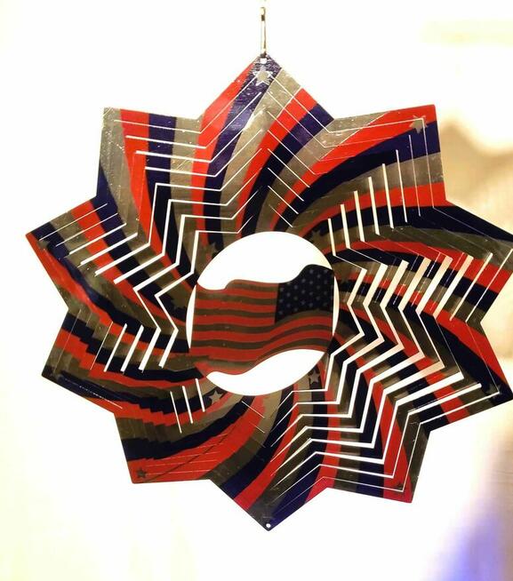 Flaga wieczna wietrzna ozdoba 3D, Wind Spinner, kręciołek